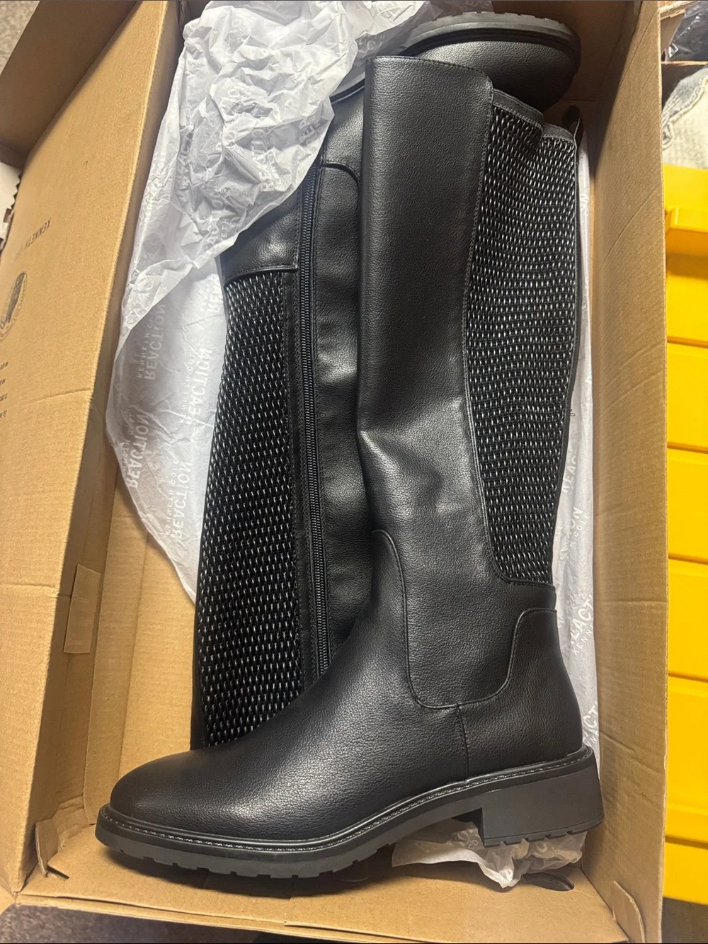 Kenneth Cole Reaction Black Over-the-Knee Riding Boots